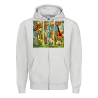 Dove Grey Mexico Zipper Hoodie - FaDigitalArtStudio