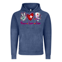 Vintage Denim Peace Love Cna Vintage Hoodie - RanaPortraitStore