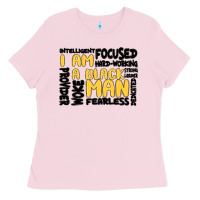 Bubblegum Pink i am a black man Ladies Tee - MaliasSmallBusiness