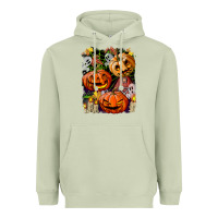 Matcha Halloween Pumpkins Heavyweight Hoodie - BundleAndBundleShop