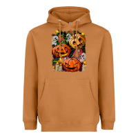 Meerkat Halloween Pumpkins Heavyweight Hoodie - BundleAndBundleShop