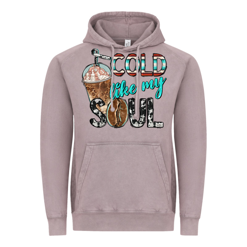 Cold Like My Soul With Coffee Vintage Hoodie by BarkalooDesign | Teevron
