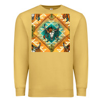 Antique Gold native american aztec seamless pattern Premium Sweatshirt - BundleAndBundleShop