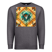 Charcoal Heather native american aztec seamless pattern Premium Sweatshirt - BundleAndBundleShop