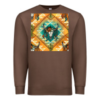 Chestnut native american aztec seamless pattern Premium Sweatshirt - BundleAndBundleShop