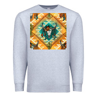 Heather Grey native american aztec seamless pattern Premium Sweatshirt - BundleAndBundleShop