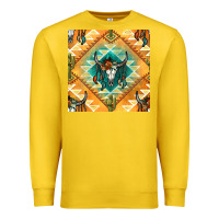 Lemon native american aztec seamless pattern Premium Sweatshirt - BundleAndBundleShop