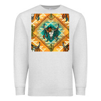 Oatmeal Heather native american aztec seamless pattern Premium Sweatshirt - BundleAndBundleShop