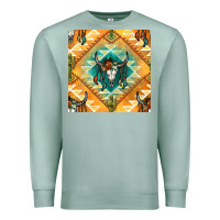 Seafoam native american aztec seamless pattern Premium Sweatshirt - BundleAndBundleShop