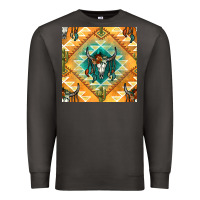 Smoke native american aztec seamless pattern Premium Sweatshirt - BundleAndBundleShop