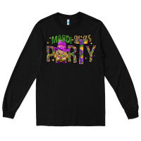 Black Mardi Gras party Long Sleeve Tee - NancyCooperArtShop