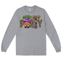Heather Grey Mardi Gras party Long Sleeve Tee - NancyCooperArtShop