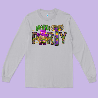 Mardi Gras Party Long Sleeve Tee Designed By Nancycooperartshop