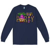 Navy Mardi Gras party Long Sleeve Tee - NancyCooperArtShop