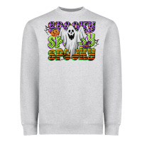 Heather Grey spooky spooky spooky Heavyweight Sweatshirt - CowGirlArtShop