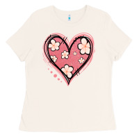 Bone floral pink glitter heart Ladies Tee - Jasminsmagicworld