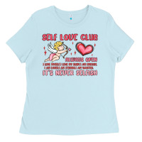 Baby Blue self love club Ladies Tee - MaliasSmallBusiness