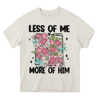 Cream less of me more of him Heavy Core Tee - MaliasSmallBusiness