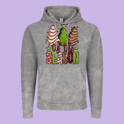 Tis The Season Christmas Cakes Vintage Hoodie Designed By Jasminsmagicworld