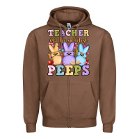 Chestnut Easter Day Teacher of the sweetest peeps Zipper Hoodie - OliviaCreatesArt