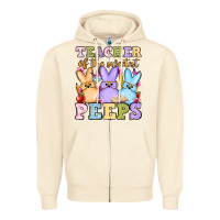 Sandshell Easter Day Teacher of the sweetest peeps Zipper Hoodie - OliviaCreatesArt