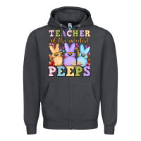 Smoke Easter Day Teacher of the sweetest peeps Zipper Hoodie - OliviaCreatesArt