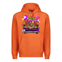 Carrot mardi gras farm truck back view Premium Hoodie - FaDigitalArtStudio
