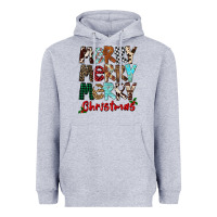 Heather Grey Merry Christmas Heavyweight Hoodie - FaDigitalArtStudio