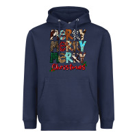 Navy Merry Christmas Heavyweight Hoodie - FaDigitalArtStudio