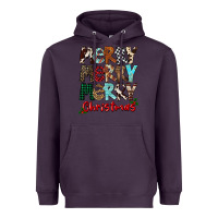 Plum Merry Christmas Heavyweight Hoodie - FaDigitalArtStudio