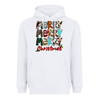White Merry Christmas Heavyweight Hoodie - FaDigitalArtStudio