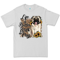 Dove Grey life is better with a pug Premium Tee - JahusDesignShop