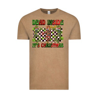 Vintage Coffee dead inside but it's christmas dancing skeletons Vintage Tee - BarkalooDesign