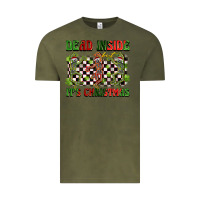 Vintage Olive dead inside but it's christmas dancing skeletons Vintage Tee - BarkalooDesign