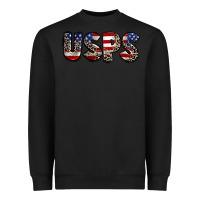 Black usps 4th of july Heavyweight Sweatshirt - CowGirlArtShop