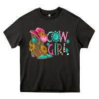 Cow Girl Western Boots Heavy Core Tee | Teevron