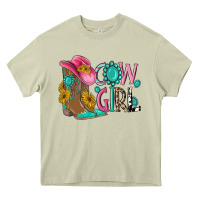 Mossy cow girl western boots Heavy Core Tee - MaliasSmallBusiness