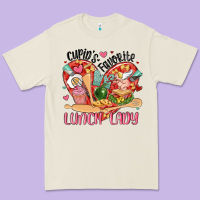 Cupids Favorite Lunch Lady Premium Tee Designed By Maliassmallbusiness