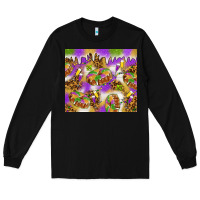 Black Mardi Gras with king cake Long Sleeve Tee - NancyCooperArtShop