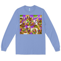 Colony Blue Mardi Gras with king cake Long Sleeve Tee - NancyCooperArtShop