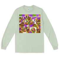 Matcha Mardi Gras with king cake Long Sleeve Tee - NancyCooperArtShop