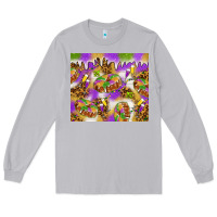 Moon Dust Mardi Gras with king cake Long Sleeve Tee - NancyCooperArtShop