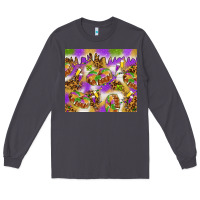 Smoke Mardi Gras with king cake Long Sleeve Tee - NancyCooperArtShop