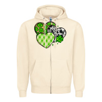 Sandshell St. Patrick's Day cowhide hearts Zipper Hoodie - OliviaCreatesArt