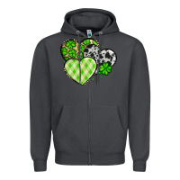 Smoke St. Patrick's Day cowhide hearts Zipper Hoodie - OliviaCreatesArt