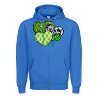True Royal St. Patrick's Day cowhide hearts Zipper Hoodie - OliviaCreatesArt