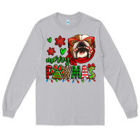 Moon Dust merry pawmas christmas bulldog Long Sleeve Tee - Jasminsmagicworld