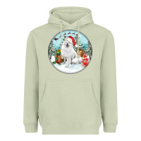Matcha Christmas samoyed dog Heavyweight Hoodie - FaDigitalArtStudio
