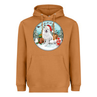 Meerkat Christmas samoyed dog Heavyweight Hoodie - FaDigitalArtStudio