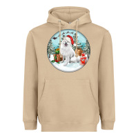 Mushroom Christmas samoyed dog Heavyweight Hoodie - FaDigitalArtStudio